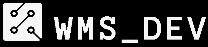 White logo of WMS DEV