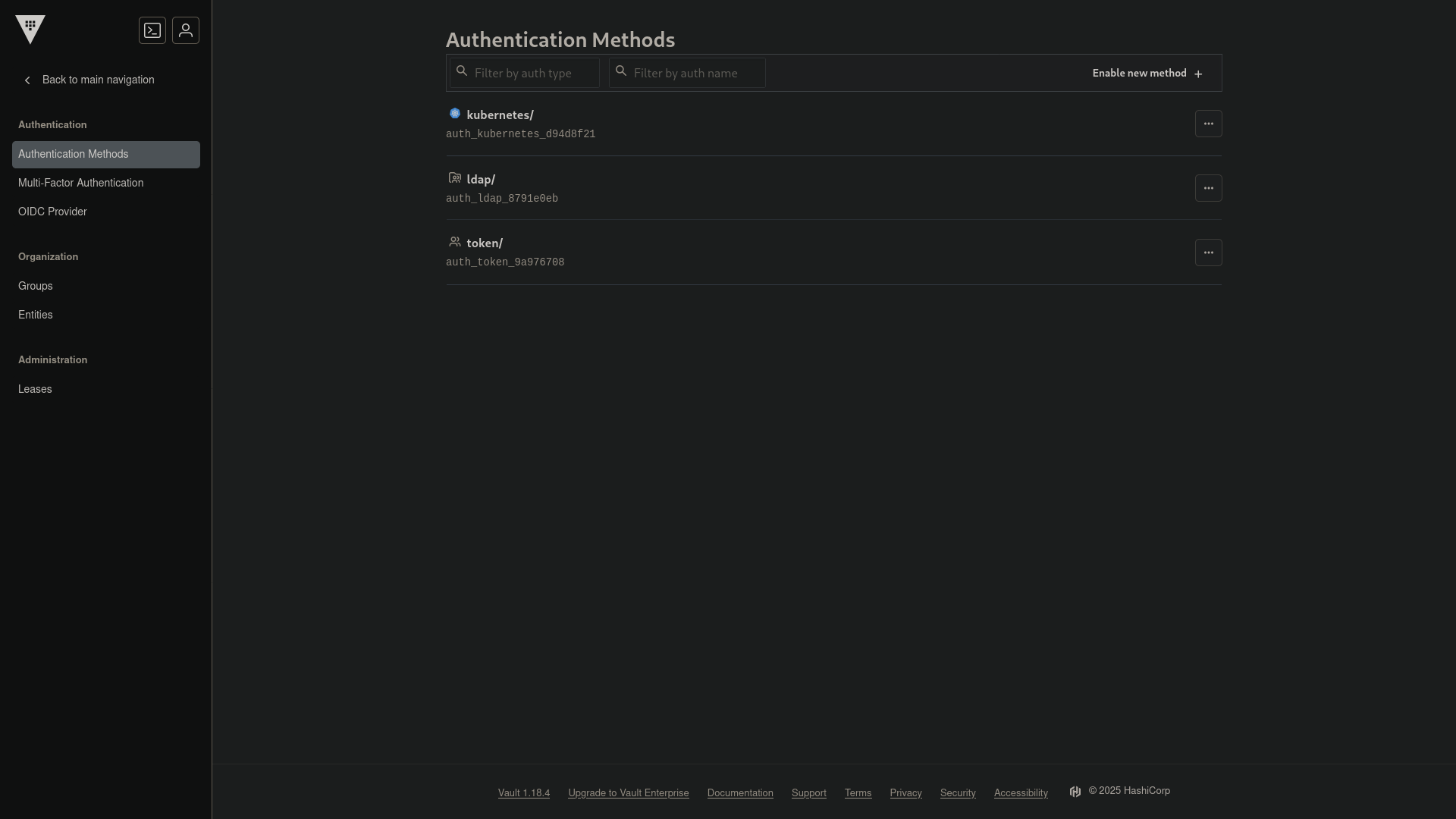 Authentication Methods